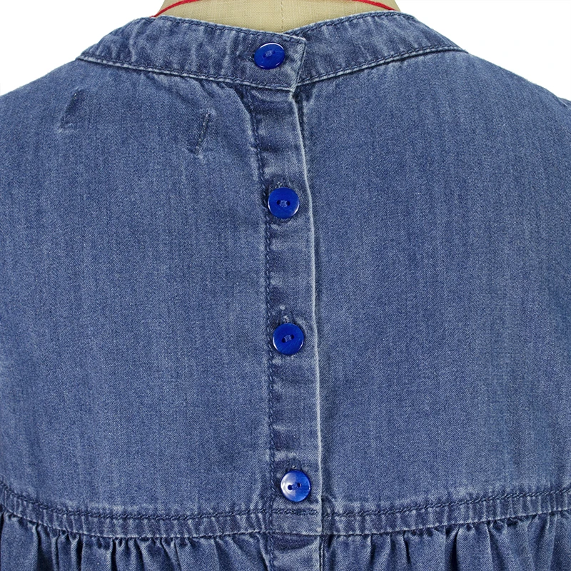 Джинсовое платье для маленьких девочек детский халат новорожденных сарафан с