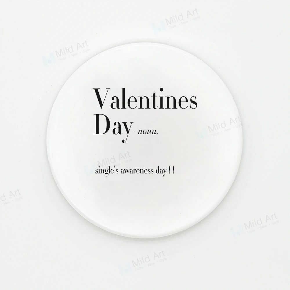 valentines-day Nordic Черный и белый Юмор PHD цитаты Смешные Математика Керамика подставки под чашку творческие Валентина Подарочные Кухня аксессуары Pad напитков - Цвет: valentines-day