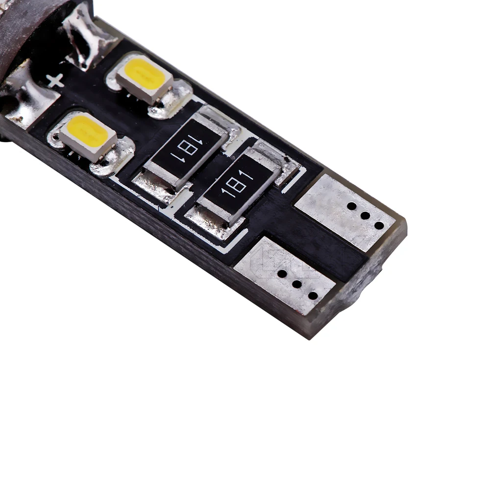 500 шт./лот T10 светодиод шина может свет w5w 10smd 1206 светодиодная сигнальная лампа canbus