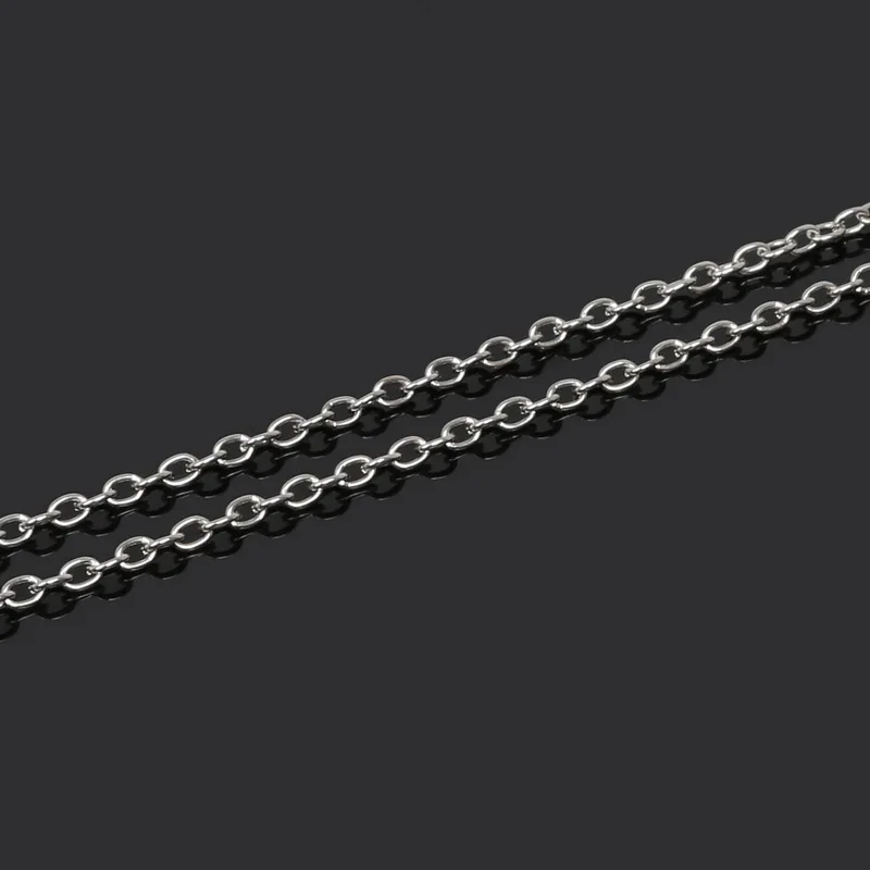 Цепочка для ожерелья 5 м/лот металлическая цепь с родиевым