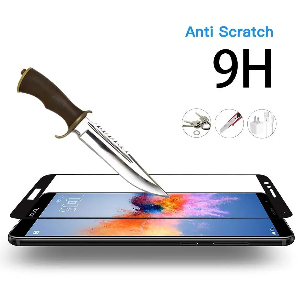 9H закаленное стекло для Huawei Honor 6C 7C 8C 8 Pro 8X Max Play Защитная пленка экрана Note 10 V8 V9