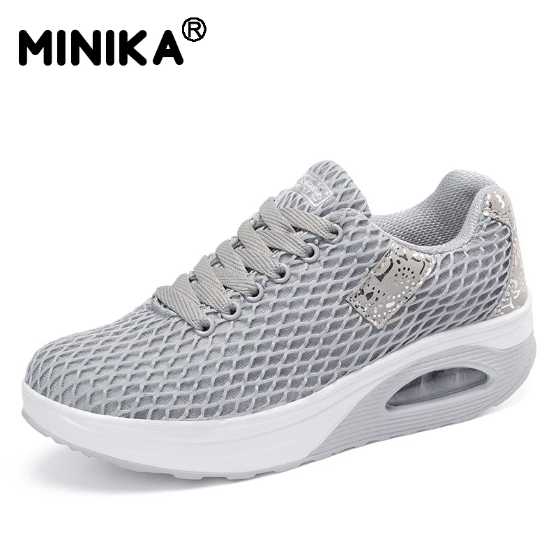 Minika/Женская дышащая обувь на плоской платформе мокасины Zapatos Mujer кроссовки