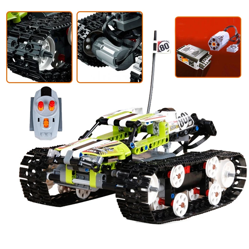 20033 техника RC Гусеничный гонщик модель строительный блок игрушки набор совместим