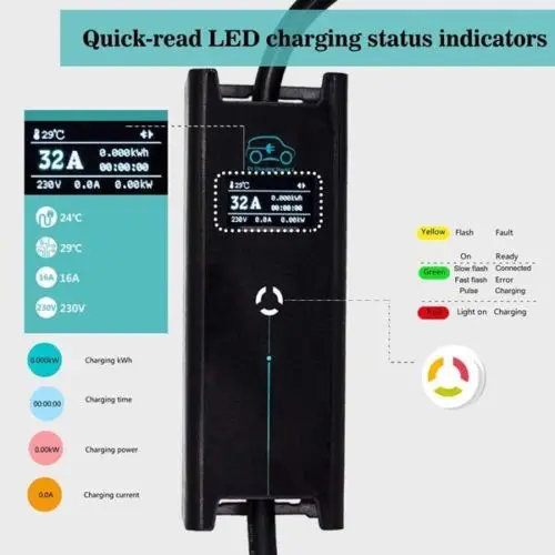 Зарядное устройство для электромобиля кабель SAJ 1772 6 50 IEC 62196 2 Eu вилка зарядное 10A 16A