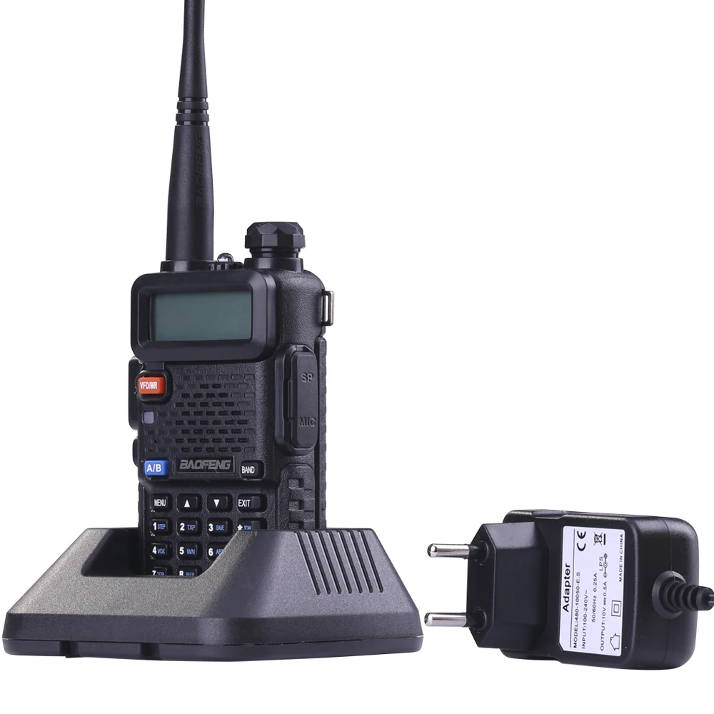 10 шт. Большой Дальности 2 Рации BaoFeng УФ 5R 5 Вт Двойной диапазон UHF Walkie Talkie Наушник