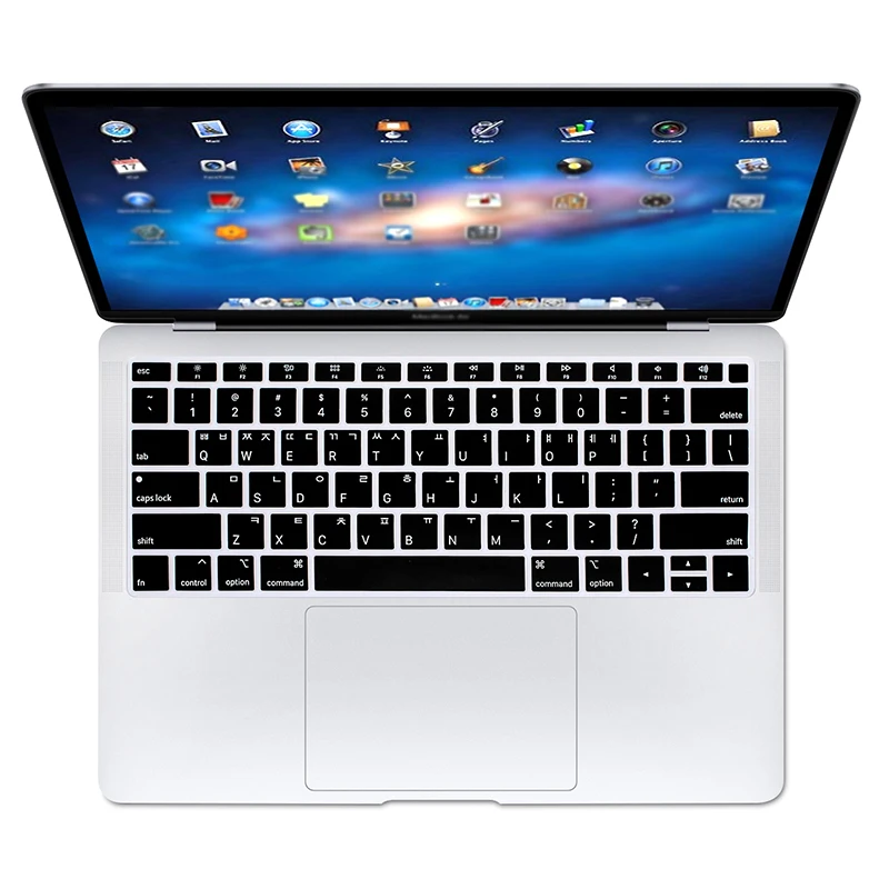 Silicone Laptop Korean Keyboard Cover Skin for MacBook Newest Air 13" Release A1932 with Retina Display