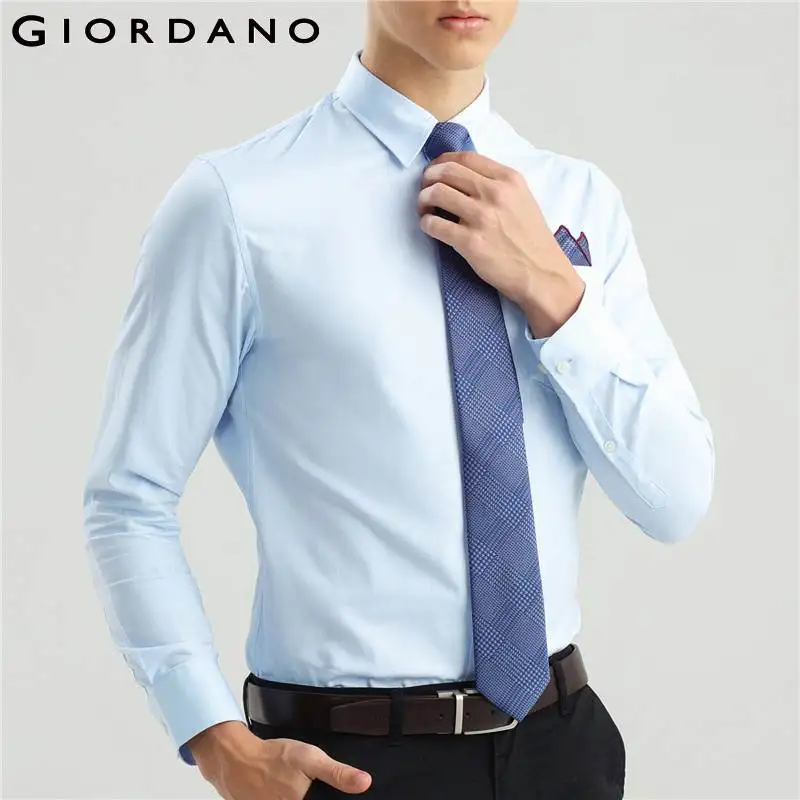 Jordano Мужская рубашка с отложным воротником Camisa Masculina длинным рукавом карманом для