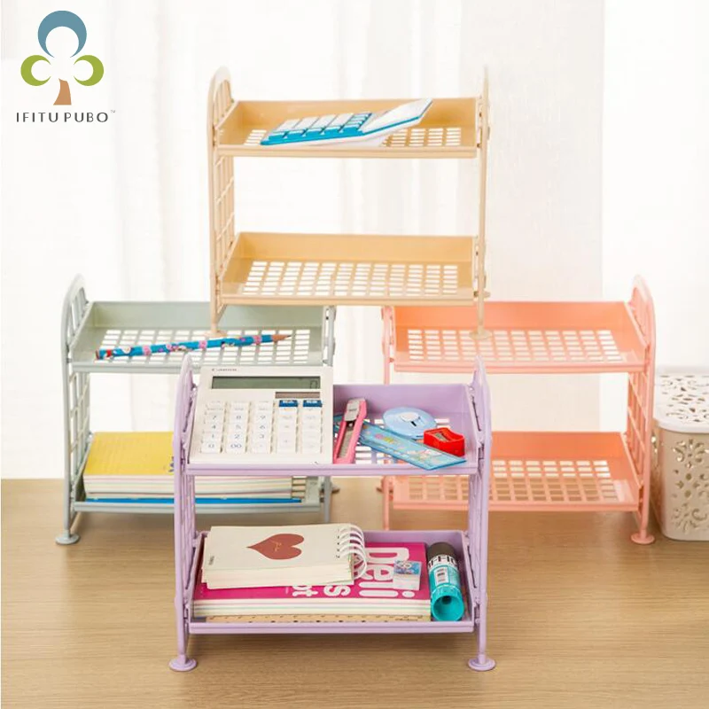 2 х слойный пластиковый складной кухонный стеллаж для хранения Полка держатель