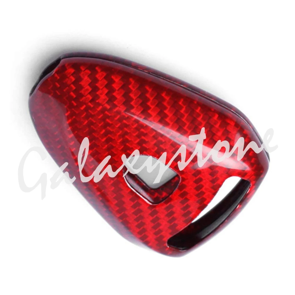 Красное углеродное волокно авто автомобильный пульт дистанционного ключа чехол