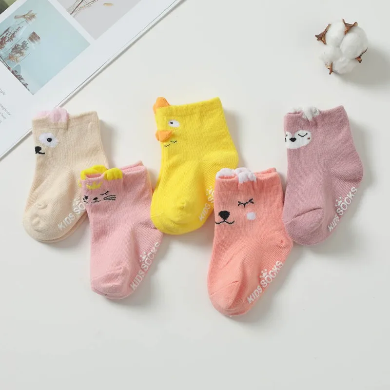 Baby Boys Girls Infant Cotton Cartoon Pattern Socks Warm Anti Slip Floor Socks Leg Warmer