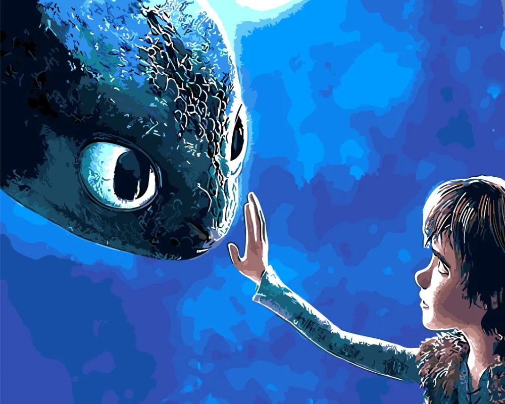 Мультяшные картины Дракон картина маслом по номеру цифровые фотографии DIY