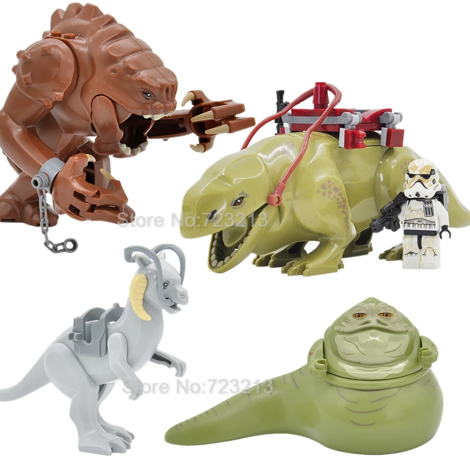 4 шт./лот tauntun Jabba Dewback Rancor с песочником Набор фигурок строительные блоки детские развивающие игрушки для детей