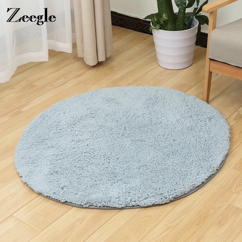 Zeegle CamoFleece круглый ковер для гостиной мягкие пушистые коврики лохматый детский