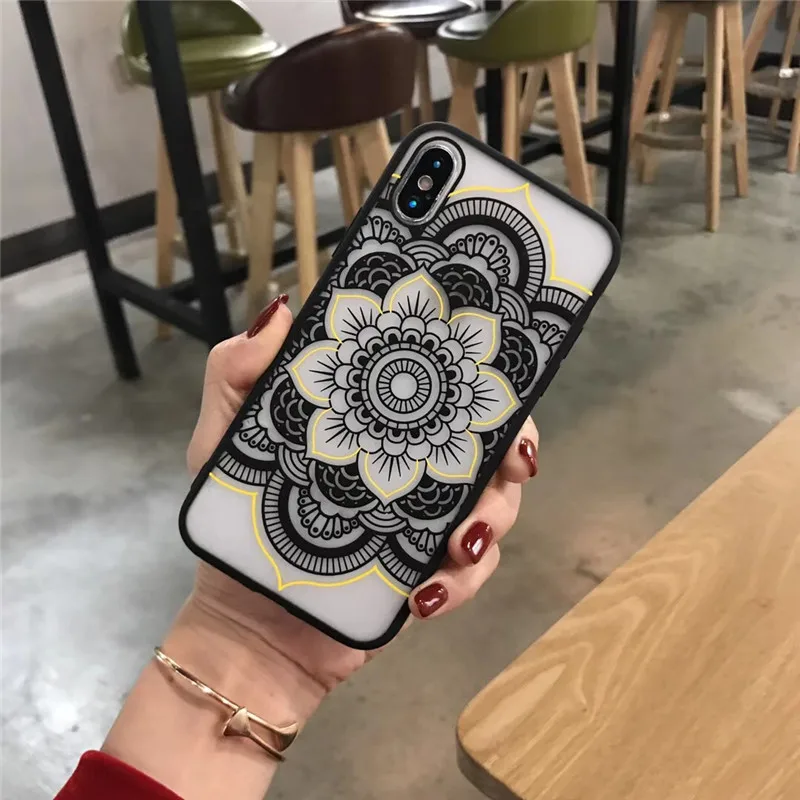 Чехол Tfshining для телефона с изображением мандалы и цветов iphone 12 11 Pro Max XS XR X 7 8 Plus SE 2020
