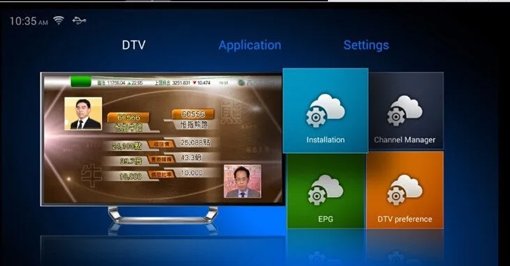 DVB-T2 HD наземный комбо ТВ приставка PVR приемник XBMC Android 4,4 четырехъядерный А5 Поддержка IP ТВ/ОТТ ТВ, сетевой плеер на андроид DVB-T2