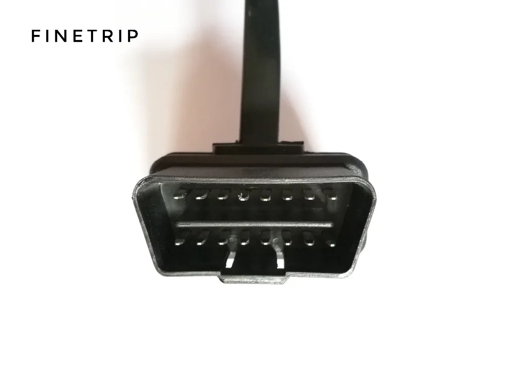 10 шт. 60 см правый угол OBD2 16pin разъем папа мама с выключателем питания OBD