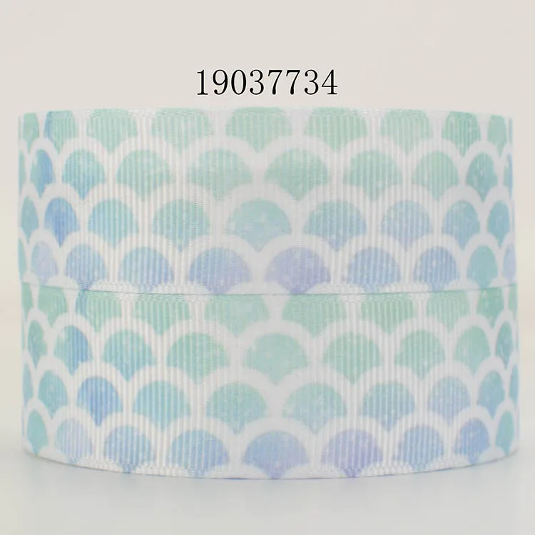 10 ярдов-разные размеры-яркая лента с рисунком рыбьей чешуи корсажная принтом