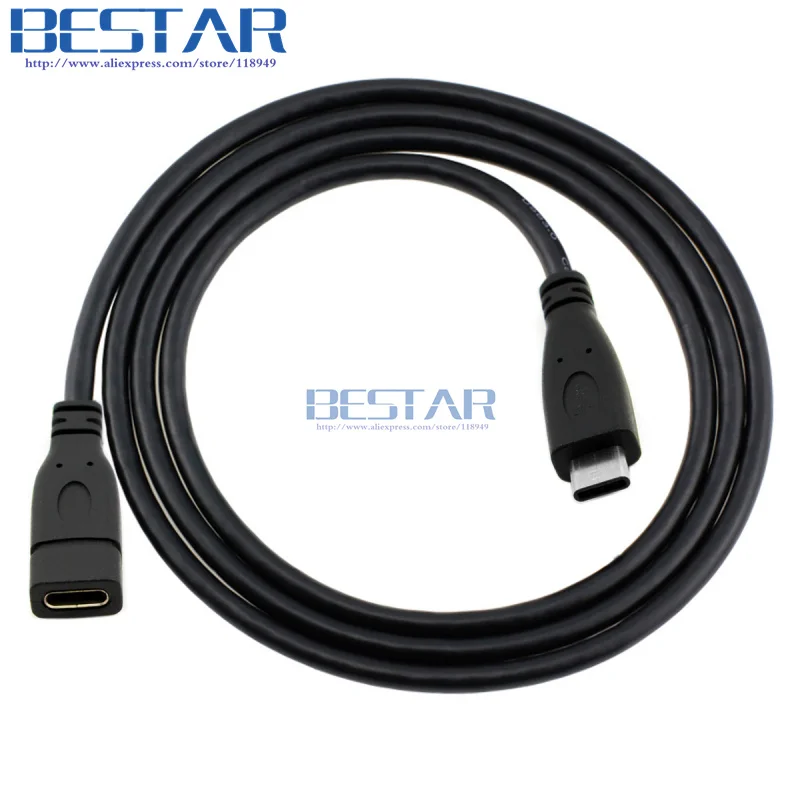 Кабель-удлинитель USB 3 1 Type-C штекер-гнездо USB-C для ноутбуков и Macbook планшетов 2 м 6