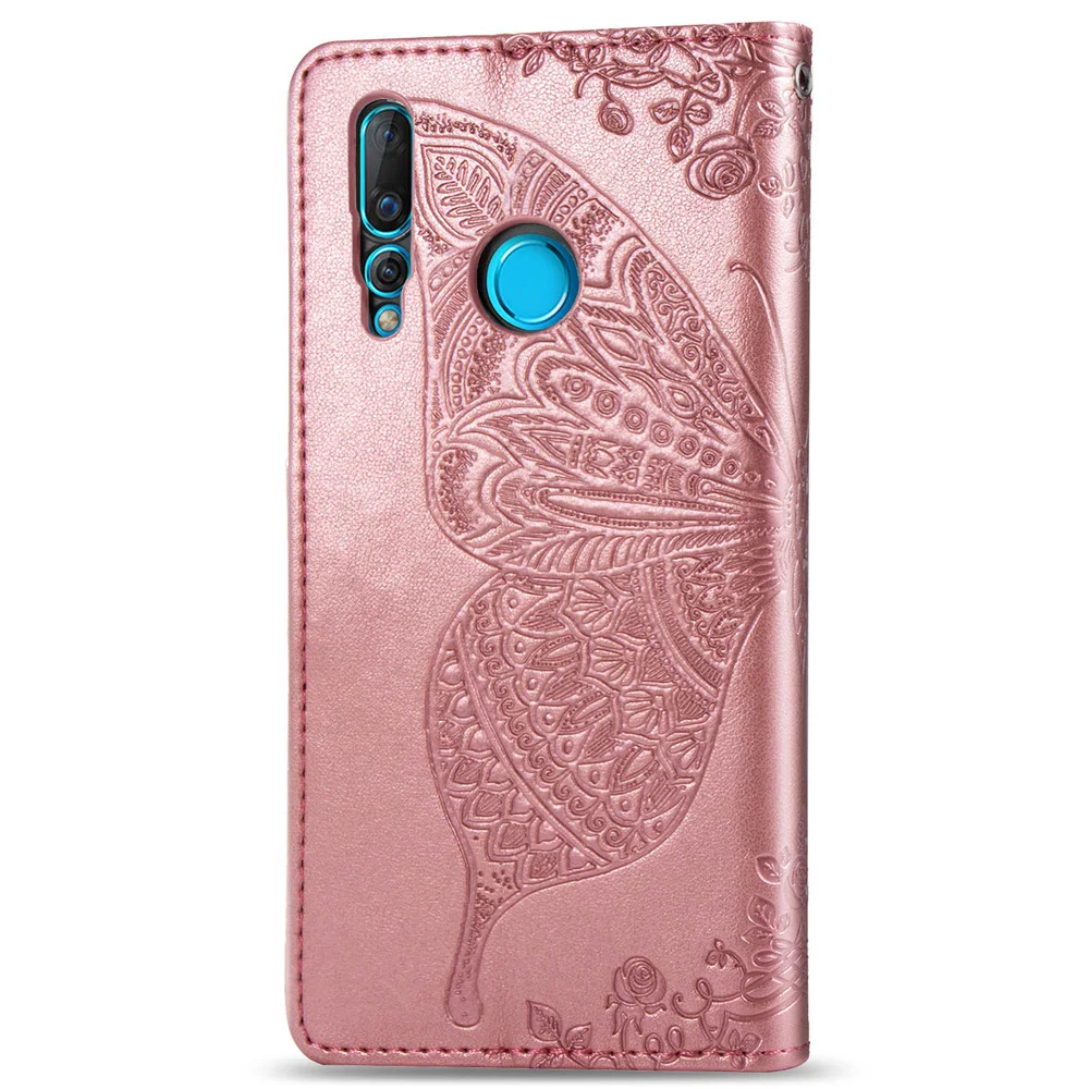 Fundas цветы для huawei Nova 3 3i Чехол кожаный флип противоударный Для 4 4e Чехлы бумажники