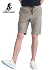 Пионерский лагерь Новые летние шорты брендовая мужская одежда тонкие повседневные укороченные штаны для мужчин сплошной качество бермуды хаки, черный ADK801110