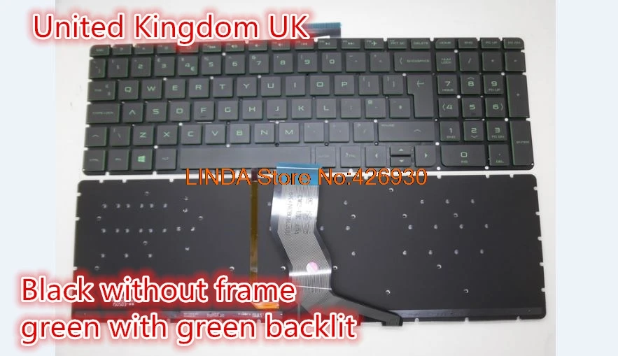 Клавиатура с подсветкой для HP Pavilion 15 AB000 AB100 AB200 15Z SG 80700 2BA SN6143 9Z.NC8BQ.60U LA TR