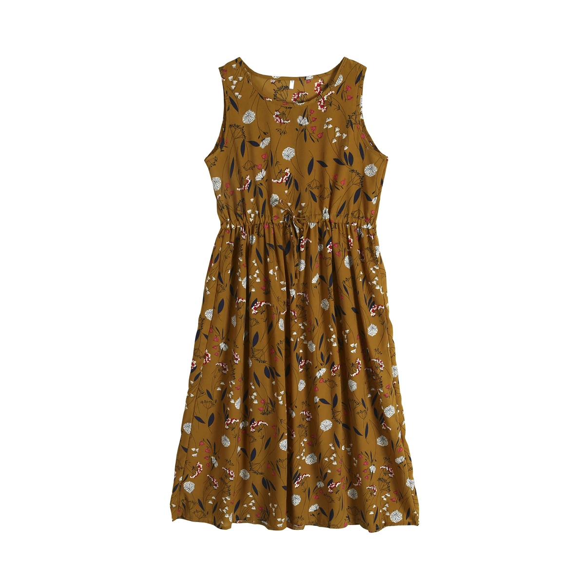 

Summer Women Floral Printed Dress Sleeveless Female Ladies Holiday Casual Long Dress 2019 New Arrival