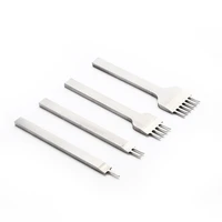 4pcs set leather craft tool set stainless steel hole chisel graving stitching punch tools kit 4 size for choose