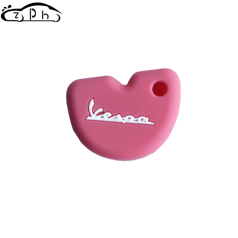 Розовый Силиконовый чехол для ключей Vespa Enrico Piaggio GTS300 LX150 Fly125 3vte Gts 200 946 150 300 RA1 защитный чехол для мотоцикла - Название цвета: Розовый