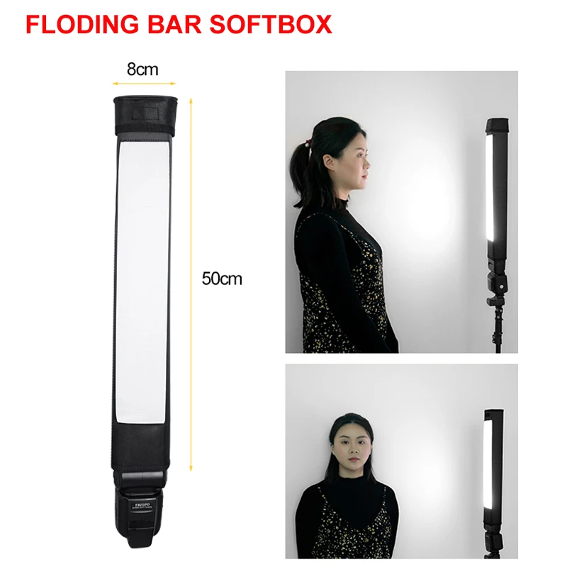 

Universal 50x8cm Foldable Flash Reflector Strip Diffuser Bar Softbox for Canon Nikon Sony Yongnuo Pentax Metz Speedlite