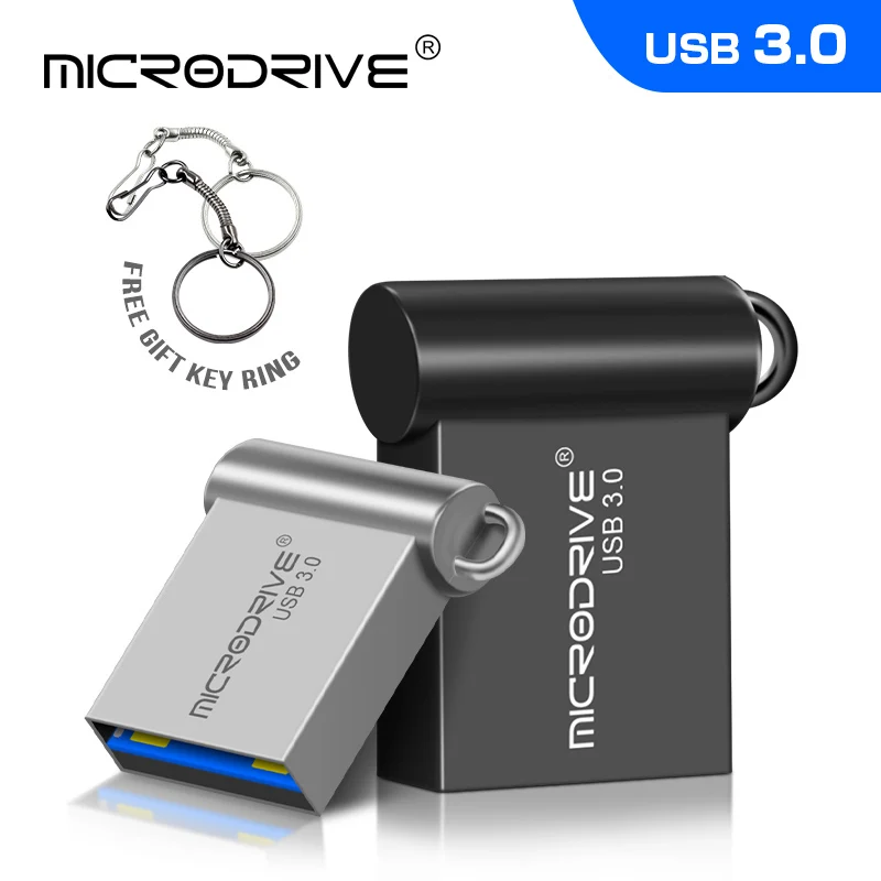 Бесплатная доставка супер мини usb 3 0 флеш накопитель металлический 32GB USB флэш 64Гб