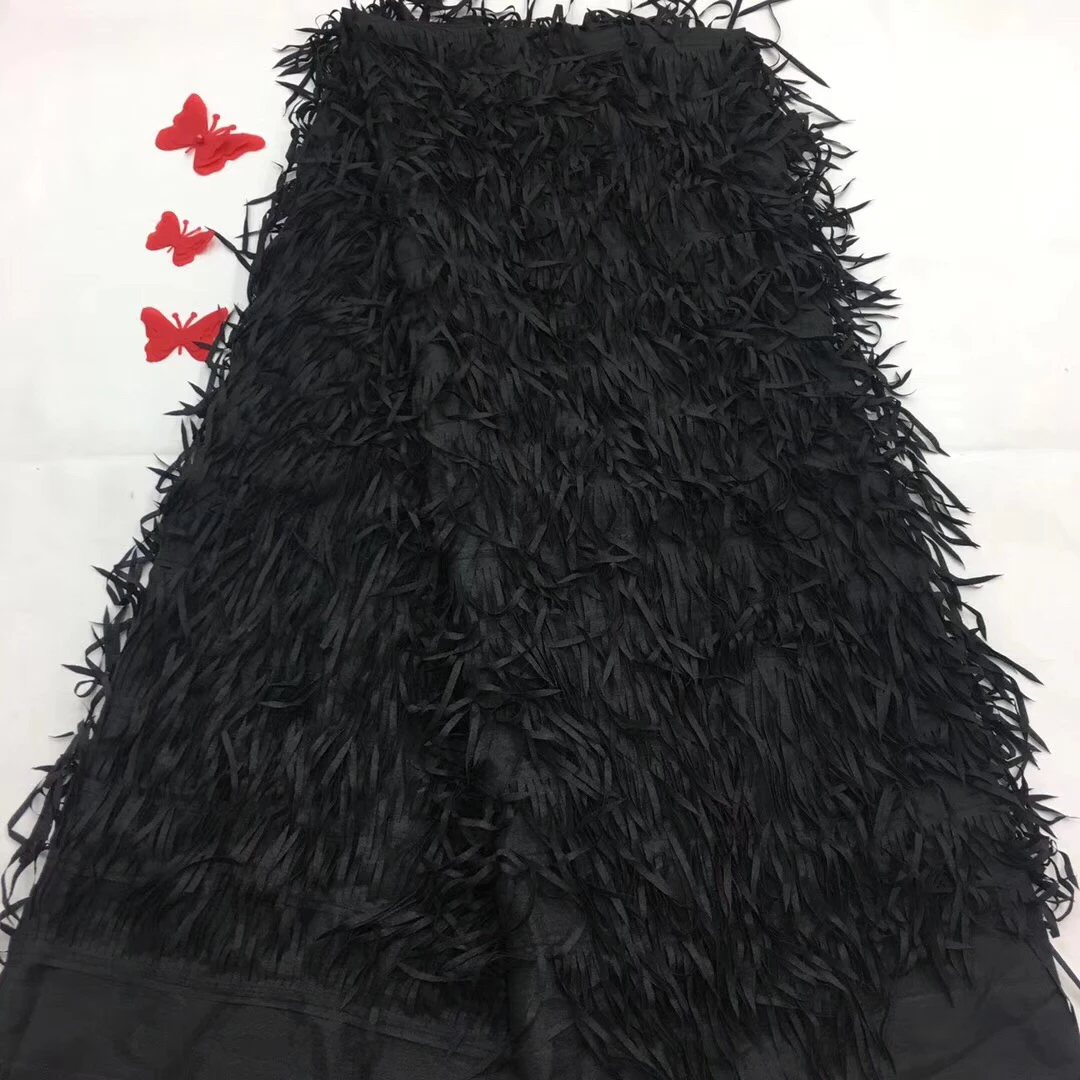 Нигерийская кружевная ткань 2019 высококачественное Сетчатое белое Африканское