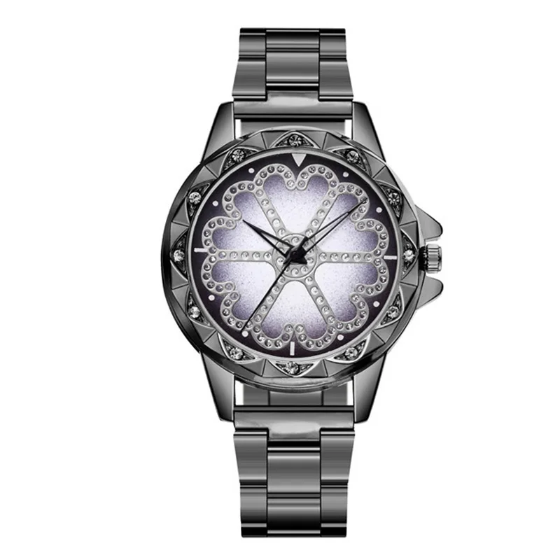 Женские Классические роскошные кварцевые часы из розового золота со