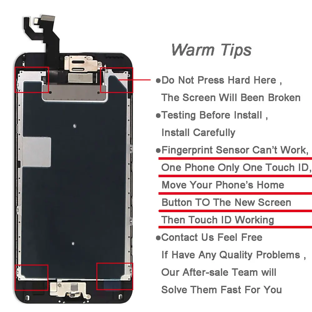 10 шт./лот для iPhone 6S 6 S plus ЖК экран дисплей сенсорный в комплекте с домашней кнопкой