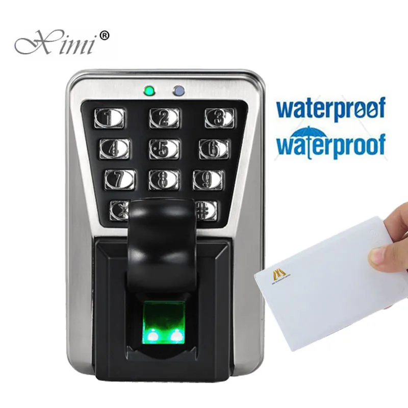 

IP65 Waterproof Fingerprint Door Access Control System With 13.56MHZ MF IC Card Reader And Keypad ZK MA500 Fingerprint Reader
