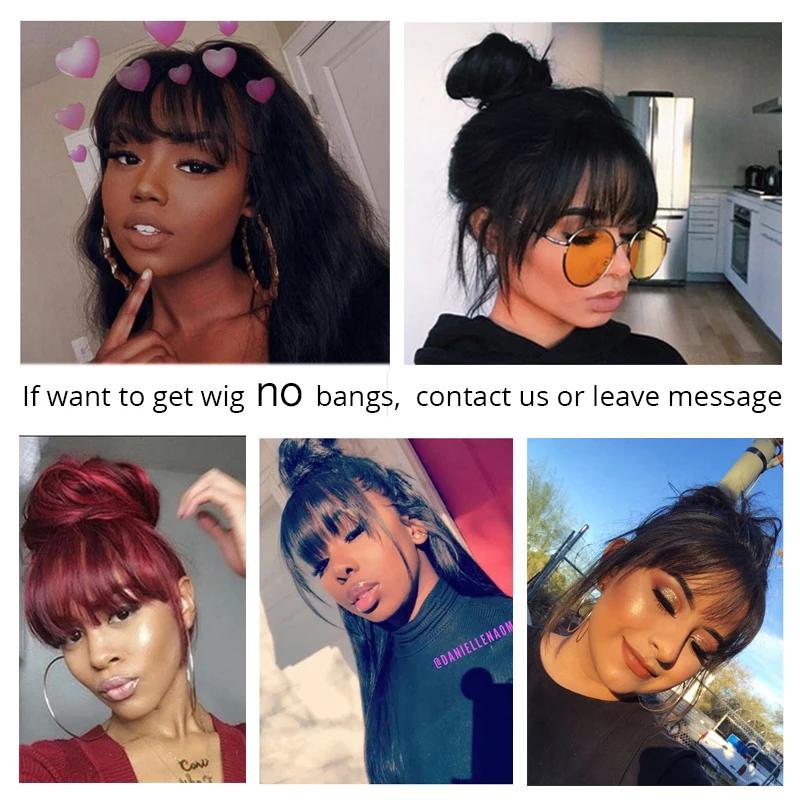 5x5 прямые волосы на шнурках парик 250 Плотность фронта человеческих волос парики с челкой для женщин черный натуральный бразильский Remy Prosa