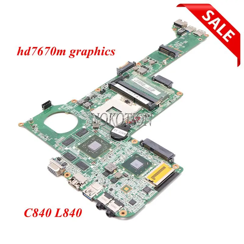 NOKOTION DABY3CMB8E0 REV E A000175450 для toshiba Satellite C840 L840 материнская плата ноутбука HD4000 DDR3 HD7670M |