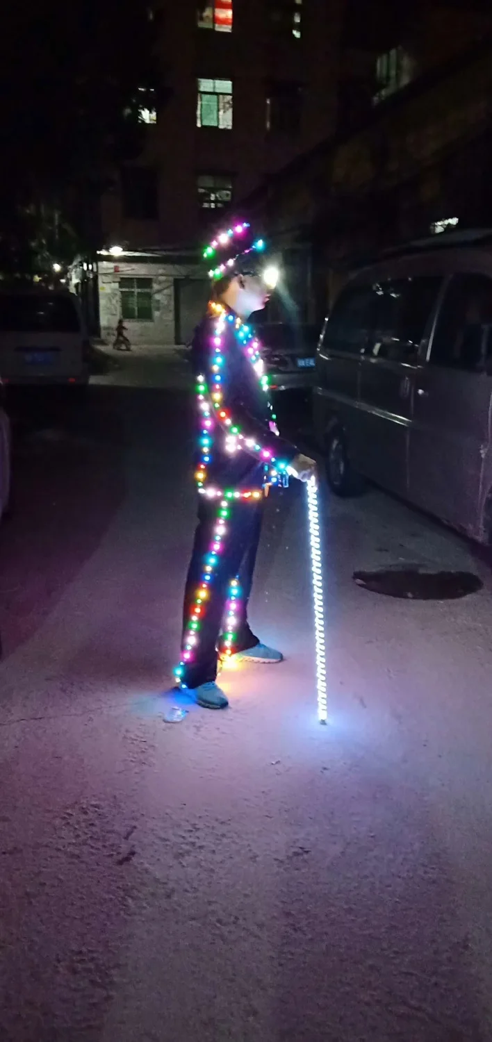 

RGB Led Luminous Dance Suit Led Light Up Stage Performance Party Event Clothes Led Ballroom Costume