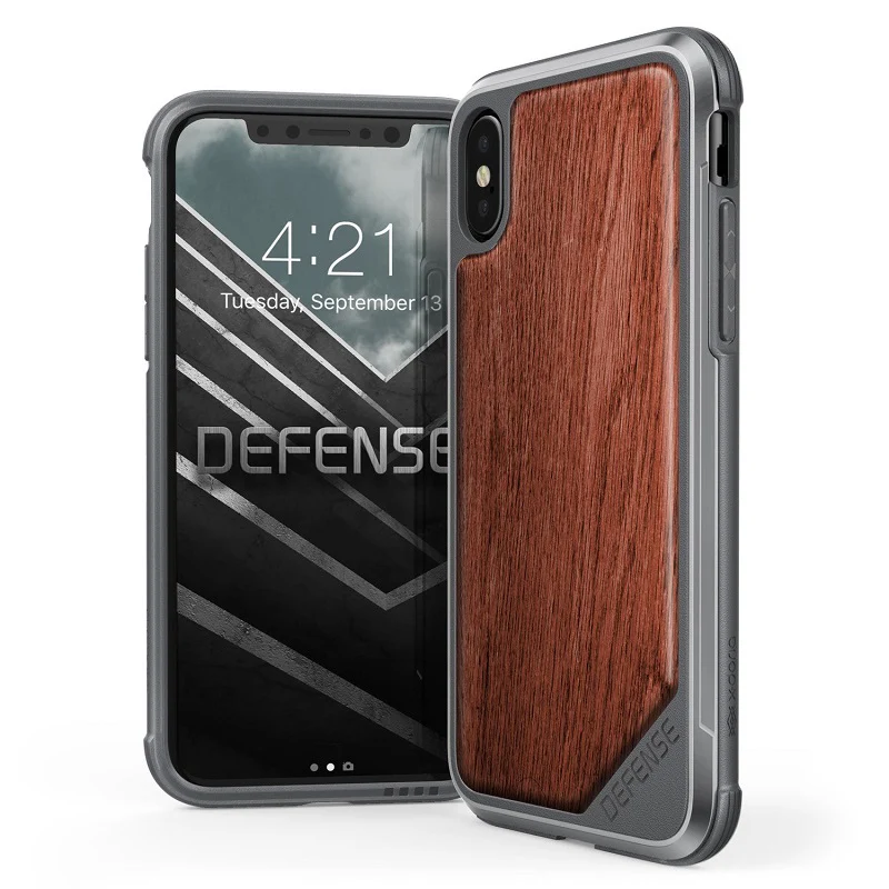 Rosewood X-Doria обороны Lux чехол для телефона для iPhone X 10 Военная Униформа класс падение испытания защитный чехол для iPhone X Алюминий Крышка - Цвет: Rosewood