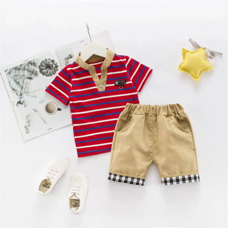 Одежда для маленьких мальчиков летняя одежда малышей Комплект джентльмена
