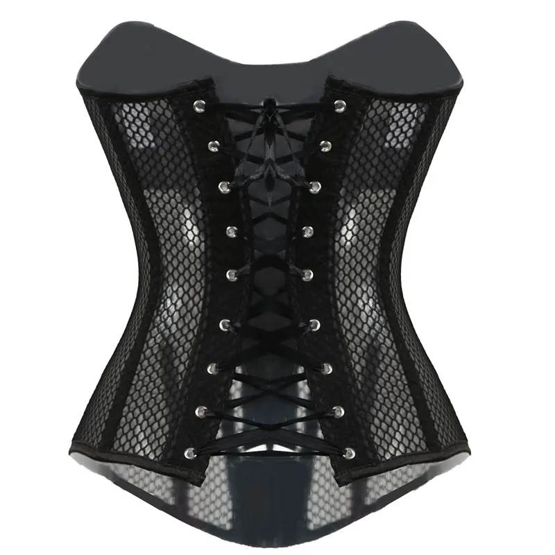 2016 сексуальный черный сетчатый эластичный корсет для женщин ажурный коррекции