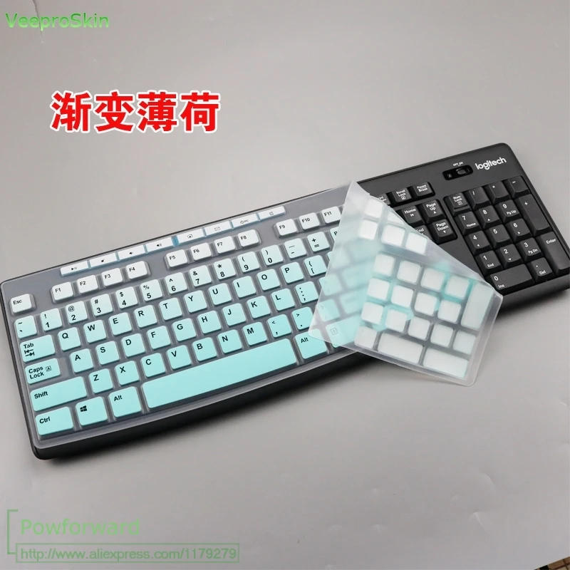 fademint Для logitech MK275 MK270 MK260 MK200 K200 K260 K270 силиконовый пылезащитный механический Настольный ПК Защитный чехол для клавиатуры - Цвет: fademint