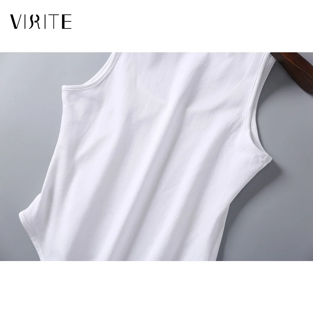 Женский стрейчевый комбинезон viite однотонный Облегающий без рукавов с вырезом