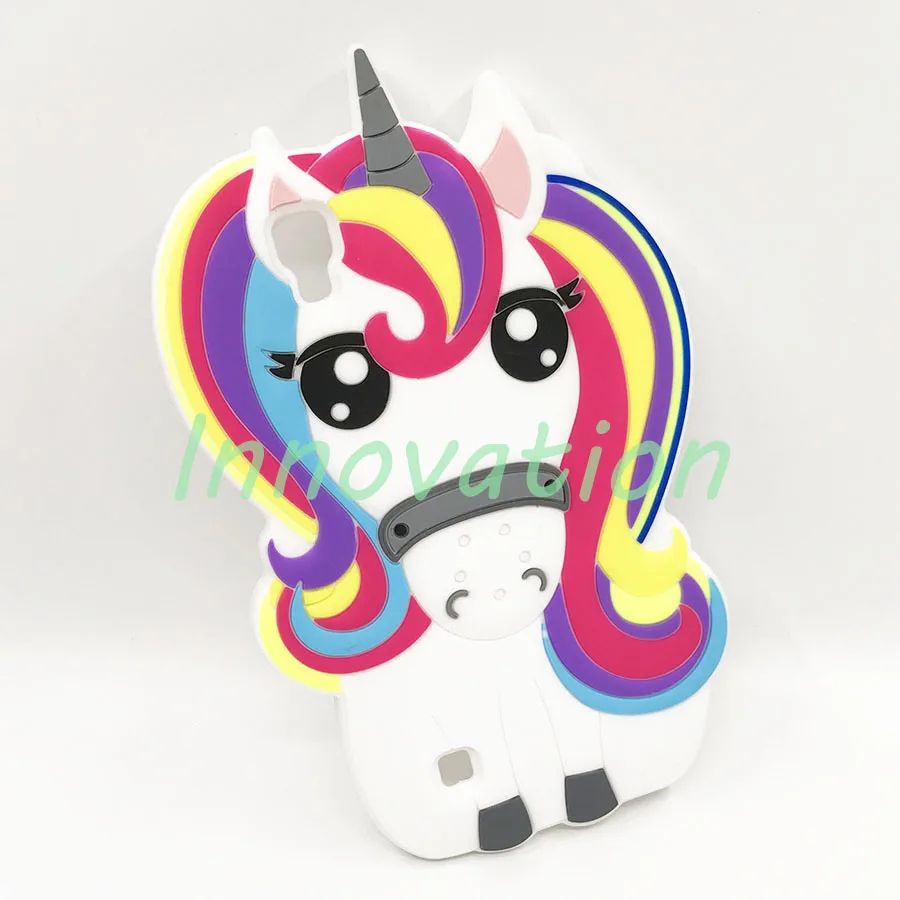 

Hot Cute 3D Rainbow Unicorn Pony Horse Animal Cartoon Soft Silicone Phone Cases Cover For LG K7 K10 Leon X Power K8 2017 Fundas