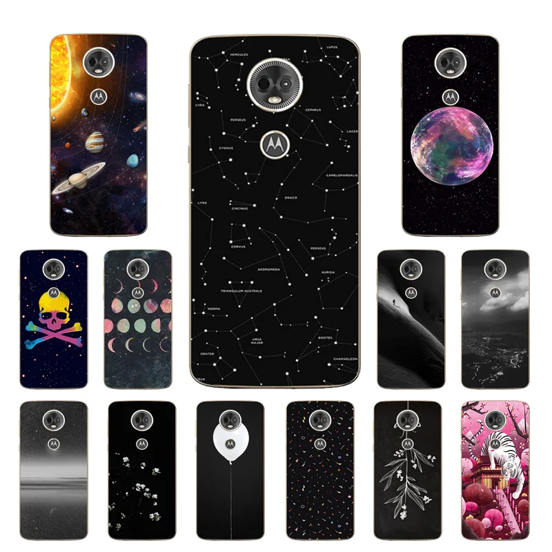 TPU Soft Silicone Coque for Motorola E5 Plus Back Phone Cover 6.0 inch MOTO E5Plus E 5 Const Printing Shell |