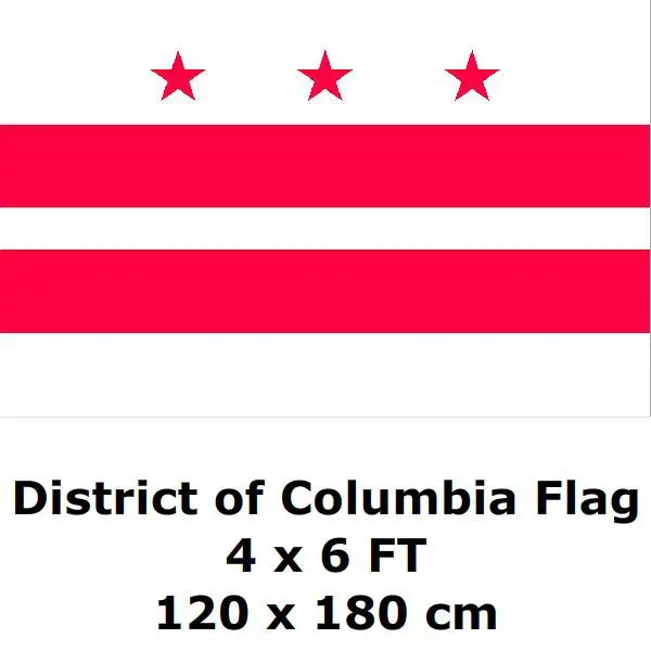 

District of Columbia Washington DC Flag 4` x 6` FT Polyester US USA American United States Flags and Banners For Home Decoration