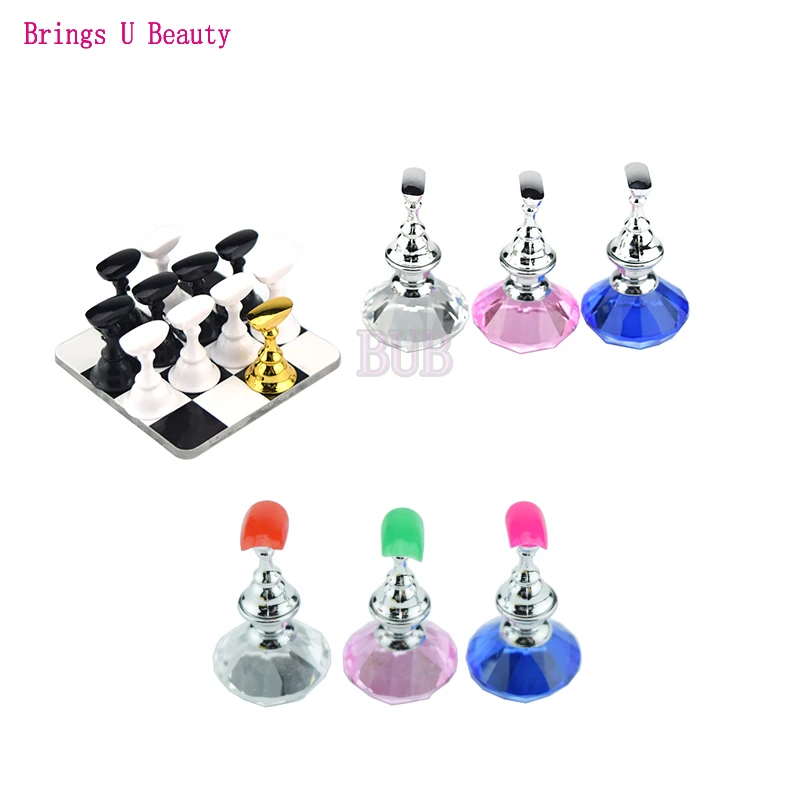 

1 комплект Красивая шахматная доска Типсы Практика подставка Магнитная застрял с украшением в виде кристаллов держатель салонный уход; Уль...