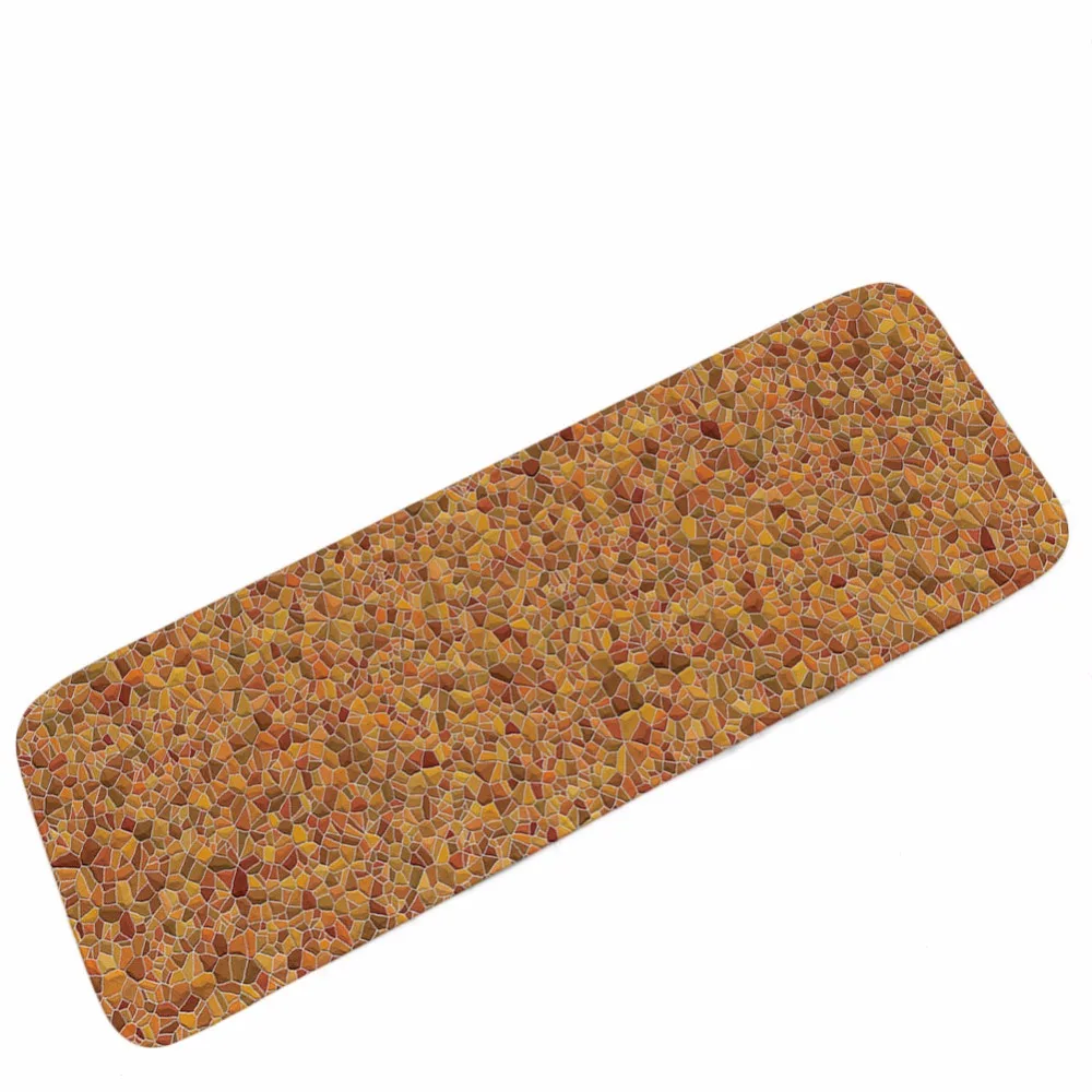 Коврик Mediterra длинный нескользящий для кухни мягкий ковер с 3D рисунком камня