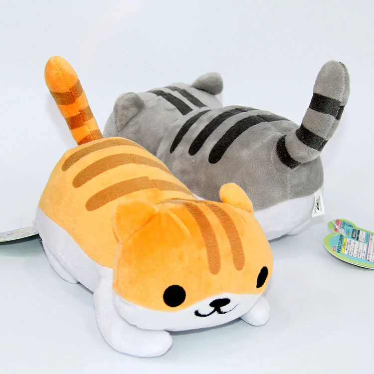 4 шт./компл. Неко Atsume плюшевые игрушки японской поп-кошки на заднем дворе в виде животных, с милыми плюшевые подвески кукла 18 см для подарок