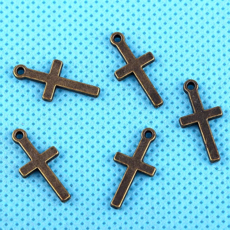 10 шт. Бронзовые Подвески для браслета с крестом|pendants for bracelets|f pendantbronze cross |