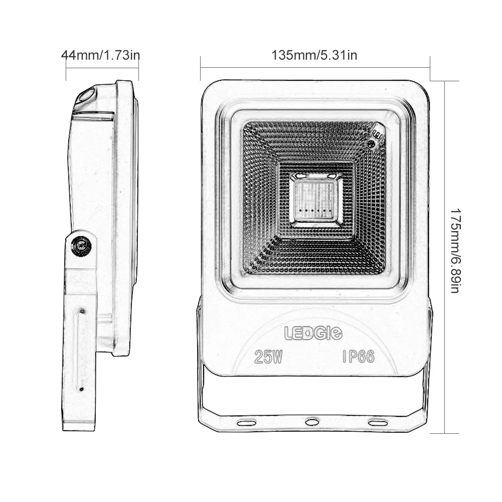 LEDGLE 25 Вт светодиодные прожекторы RGB водонепроницаемые наружные светильники с